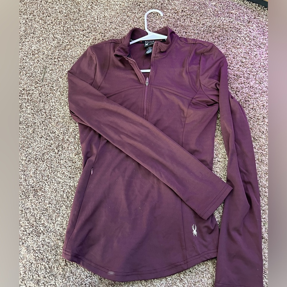 Spider Active Quarter Zip Slim Fit Exercise Pullover